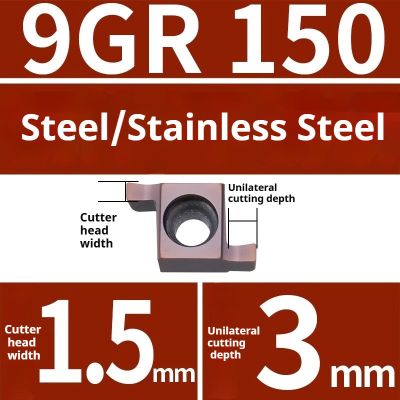 1008-CNC Bore Deep Grooving Inserts Small Hole Grooving Comma Inserts Insert Bar MB-05GR/07GR/09GR Rounded Corner Shandong Denso Pricision Tools Co.,Ltd.